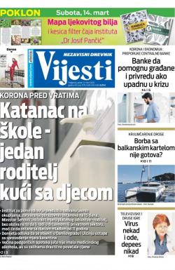 Vijesti - broj 7879, 13. mar 2020.