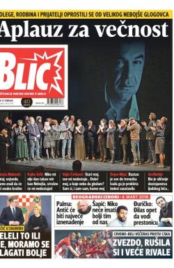 Blic - broj 7543, 13. feb 2018.