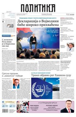 Politika - broj 39938, 8. feb 2025.