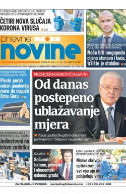 Dnevne novine - broj 2661, 21. apr 2020.