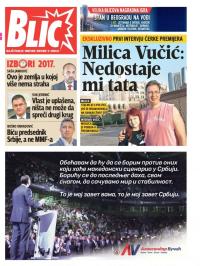 Blic - broj 7229, 30. mar 2017.