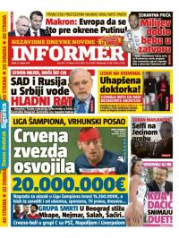 Informer - broj 1934, 31. avg 2018.