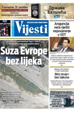 Vijesti - broj 7746, 29. okt 2019.