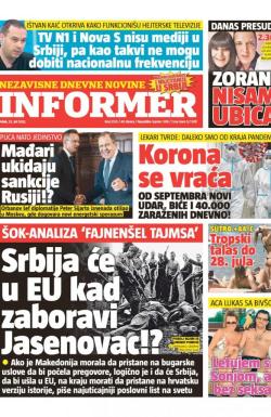 Informer - broj 3120, 22. jul 2022.