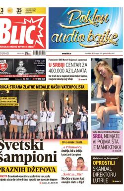 Blic - broj 6641, 10. avg 2015.