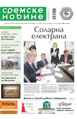 Sremske Novine - broj 2715, 13. mar 2013.