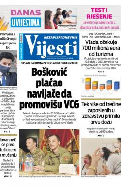 Vijesti - broj 8262, 8. apr 2021.