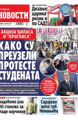 Večernje novosti - broj 5281, 3. feb 2025.