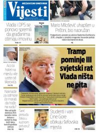 Vijesti - broj 7284, 19. jul 2018.