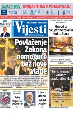 Vijesti - broj 8076, 1. okt 2020.