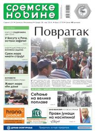 Sremske Novine - broj 2778, 28. maj 2014.