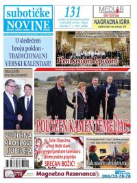 Nove Subotičke novine - broj 402, 20. dec 2024.