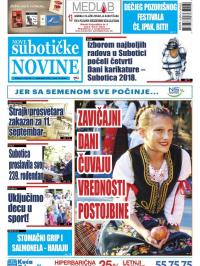 Nove Subotičke novine - broj 80, 7. sep 2018.