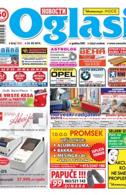 Novosti oglasi - broj 1343, 24. dec 2014.