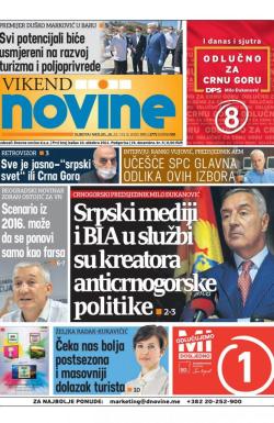 Dnevne novine - broj 2765, 22. avg 2020.