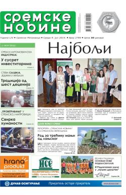 Sremske Novine - broj 2784, 9. jul 2014.