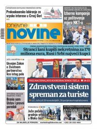 Dnevne novine - broj 2722, 2. jul 2020.