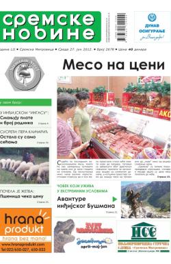 Sremske Novine - broj 2678, 27. jun 2012.