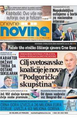 Dnevne novine - broj 2775, 3. sep 2020.