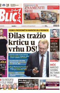 Blic - broj 6147, 24. mar 2014.