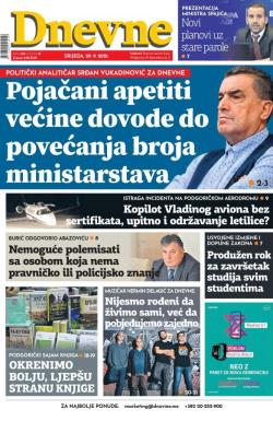 Dnevne novine - broj 3110, 29. sep 2021.