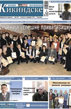 Nove kikindske novine - broj 123, 6. dec 2012.