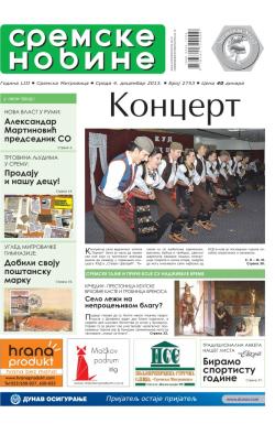 Sremske Novine - broj 2753, 4. dec 2013.