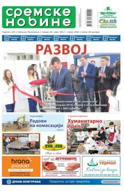 Sremske Novine - broj 2926, 29. mar 2017.