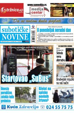 Nove Subotičke novine - broj 45, 9. nov 2012.