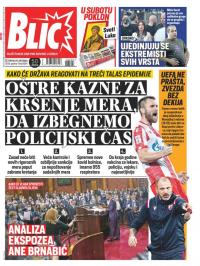 Blic - broj 8504, 29. okt 2020.