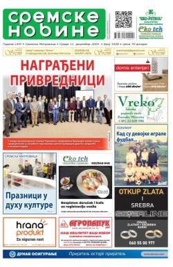 Sremske Novine - broj 3328, 11. dec 2024.