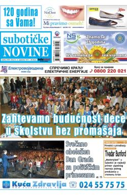 Nove Subotičke novine - broj 36, 6. sep 2013.