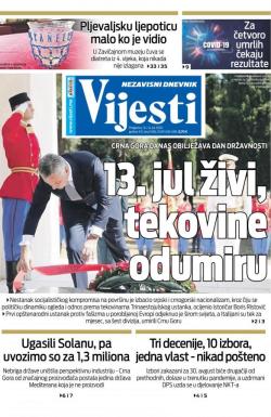 Vijesti - broj 7997, 13. jul 2020.