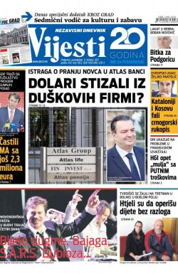 Vijesti - broj 7023, 9. okt 2017.