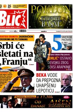 Blic - broj 6620, 20. jul 2015.