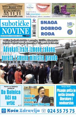 Nove Subotičke novine - broj 50, 12. dec 2014.