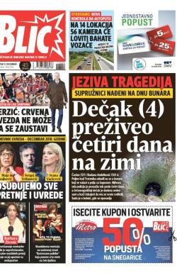 Blic - broj 7842, 13. dec 2018.