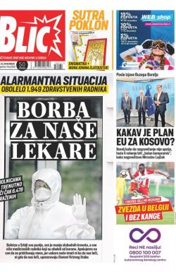 Blic - broj 8531, 25. nov 2020.