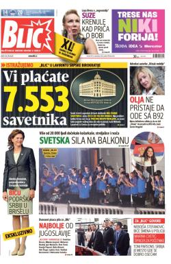 Blic - broj 6320, 16. sep 2014.