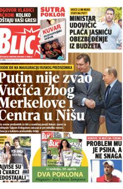 Blic - broj 7614, 27. apr 2018.