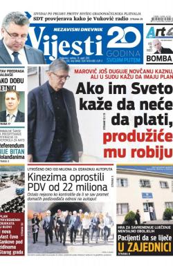 Vijesti - broj 6848, 15. apr 2017.