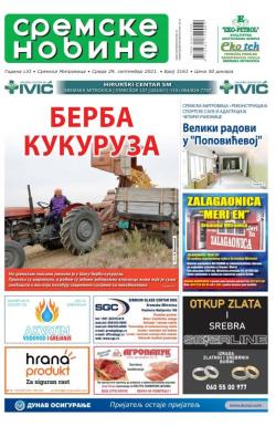 Sremske Novine - broj 3161, 29. sep 2021.