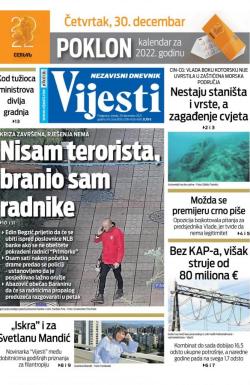 Vijesti - broj 8522, 29. dec 2021.