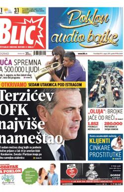 Blic - broj 6634, 3. avg 2015.