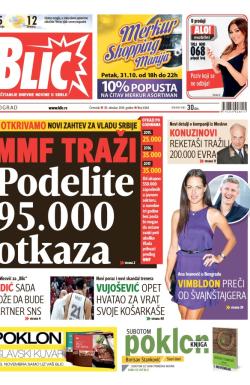 Blic - broj 6364, 30. okt 2014.