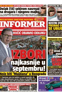 Informer - broj 3367, 15. maj 2023.