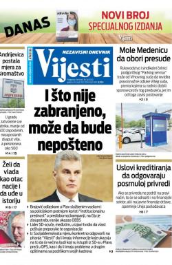 Vijesti - broj 8013, 30. jul 2020.