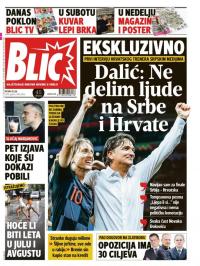 Blic - broj 7696, 20. jul 2018.