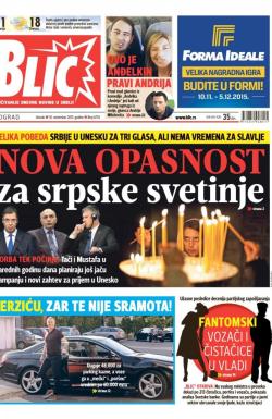 Blic - broj 6733, 10. nov 2015.