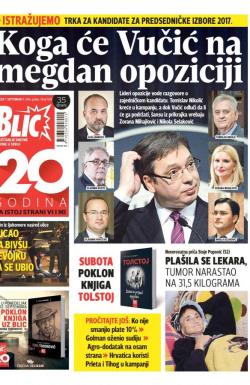 Blic - broj 7029, 7. sep 2016.